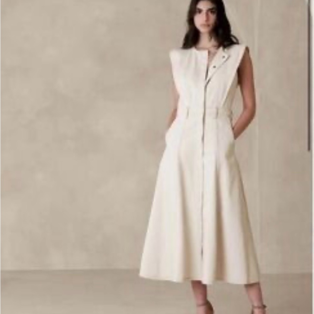 Banana Republic Cream Midi Dress